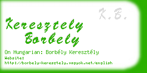 keresztely borbely business card
